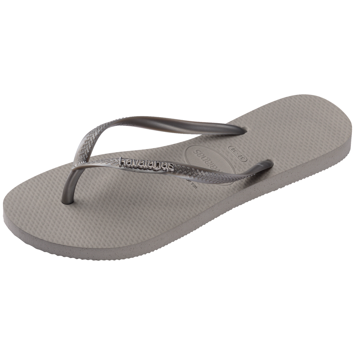 Slim Logo Metallic Flip Flops