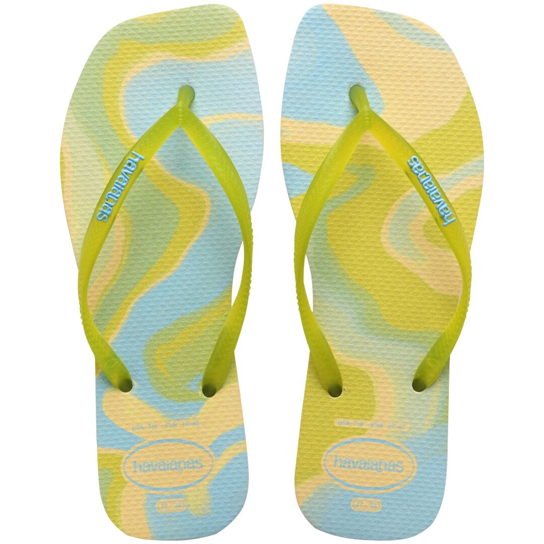 Slim Square Jelly Flip Flops