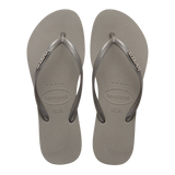 Slim Logo Metallic Flip Flops