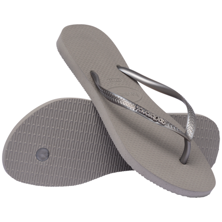 Slim Logo Metallic Flip Flops