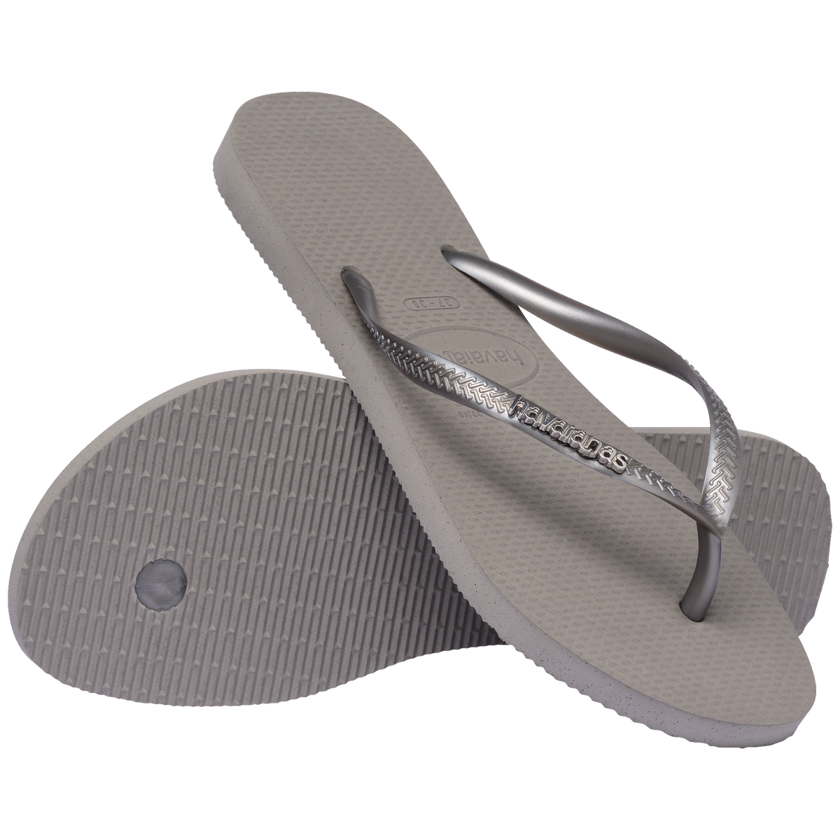 Slim Logo Metallic Flip Flops