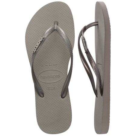 Slim Logo Metallic Flip Flops