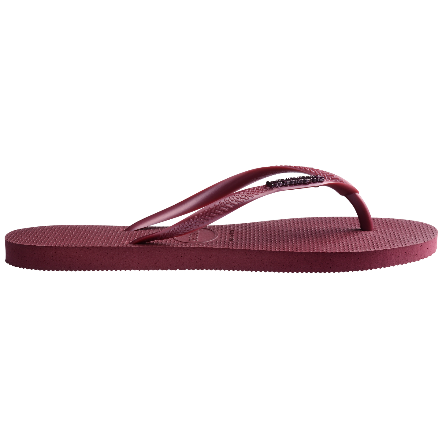 Slim Logo Metallic Flip Flops