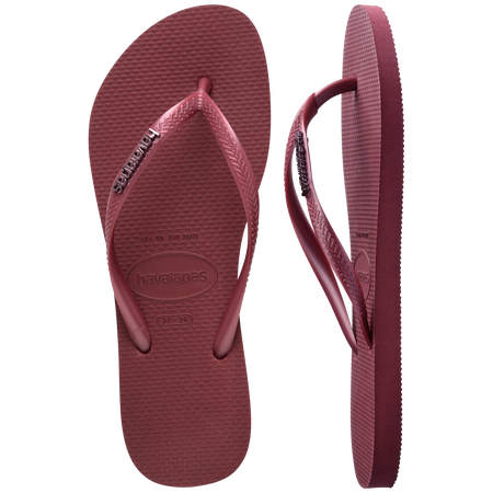 Slim Logo Metallic Flip Flops