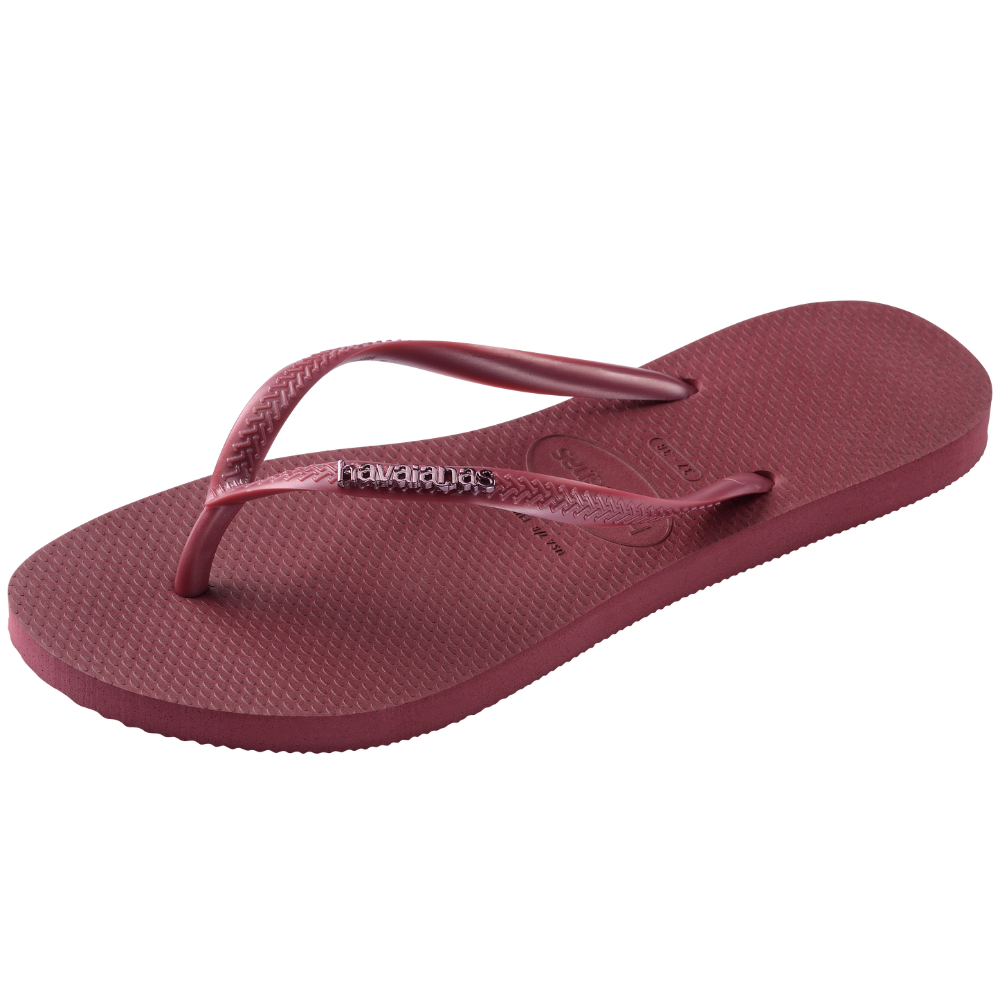 Slim Logo Metallic Flip Flops