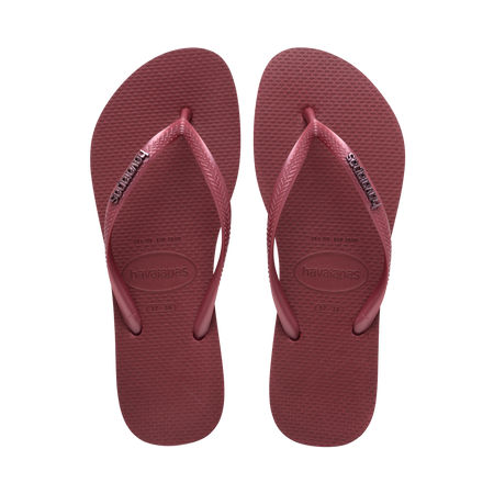 Slim Logo Metallic Flip Flops