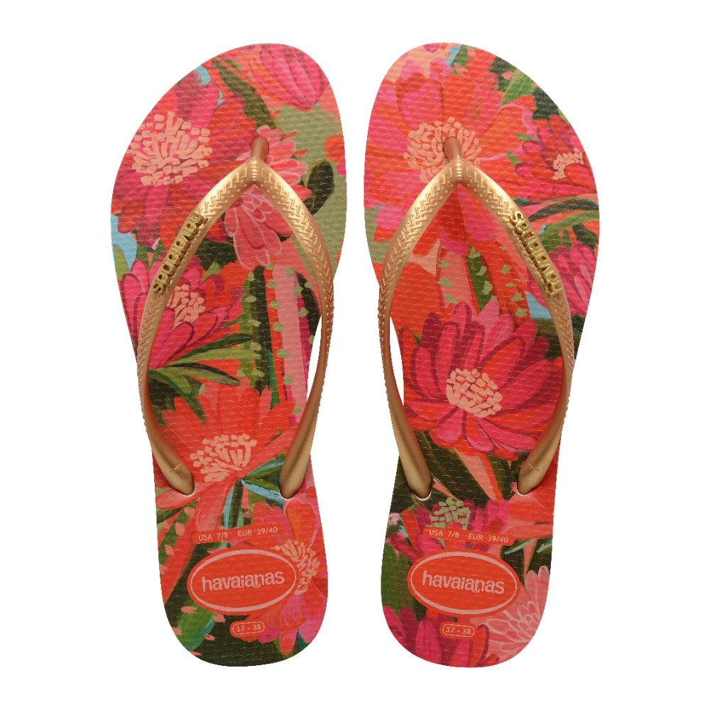 Slim Tropical Flip Flops