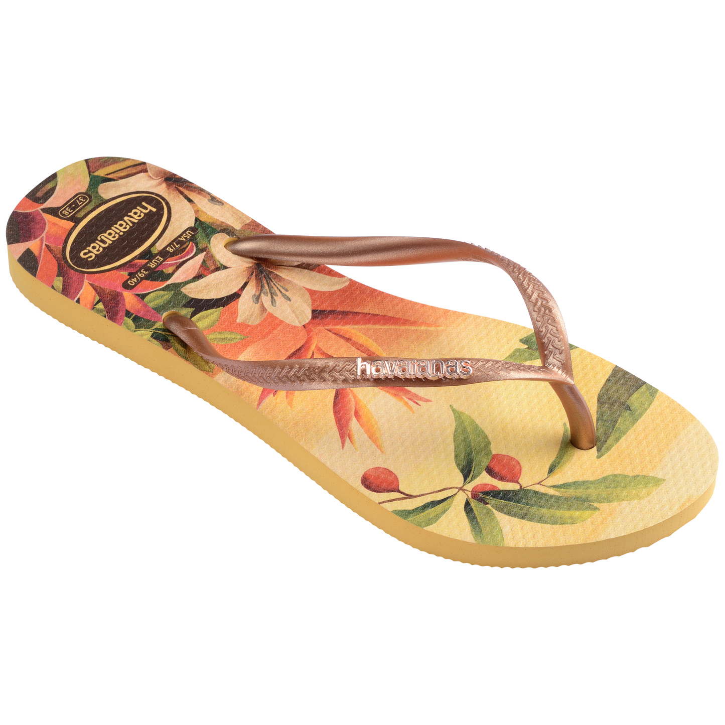 Slim Tropical Flip Flops