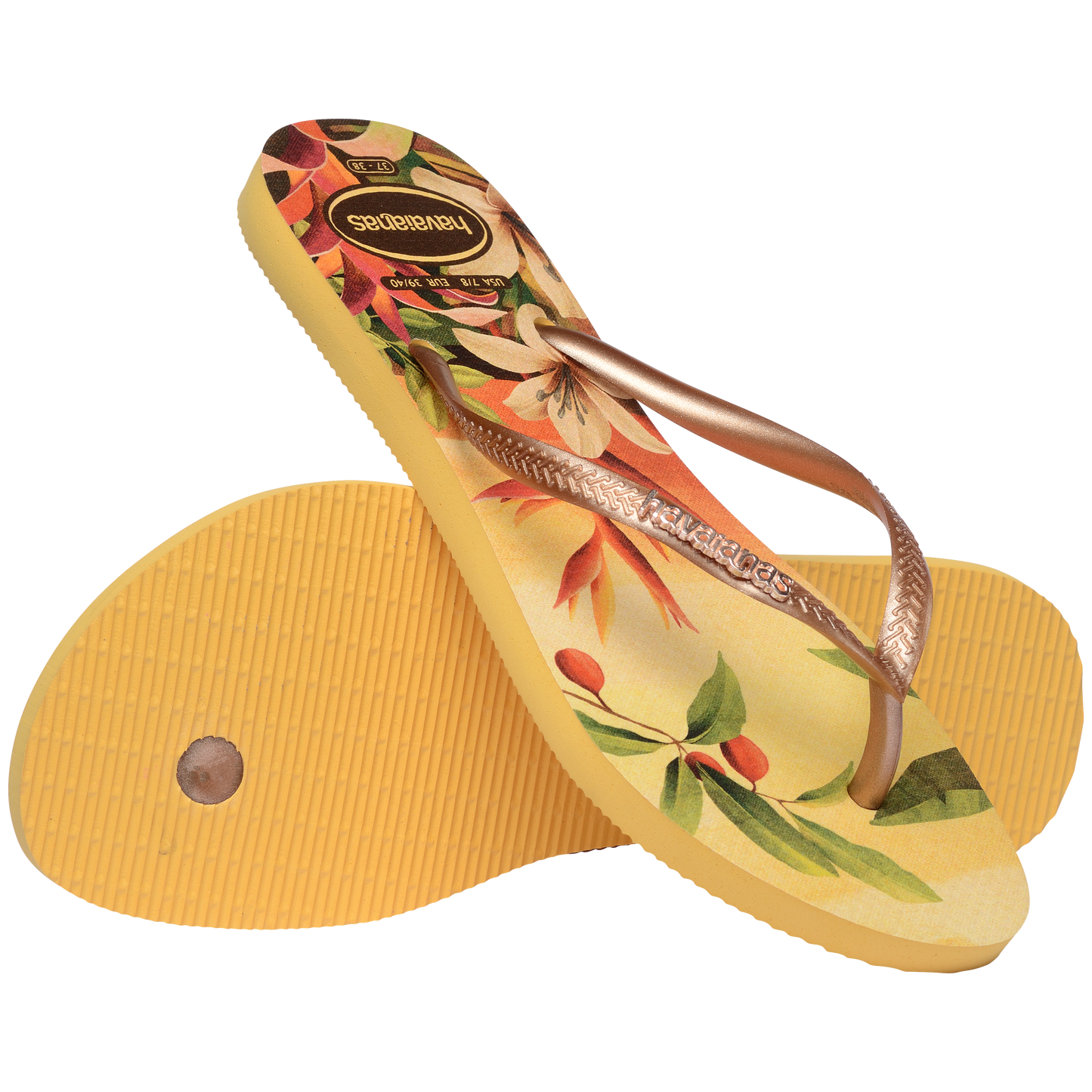 Slim Tropical Flip Flops