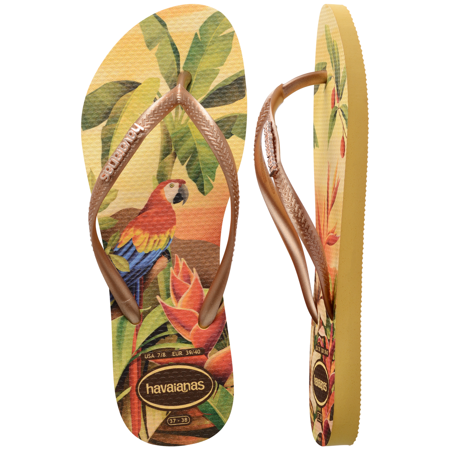 Slim Tropical Flip Flops