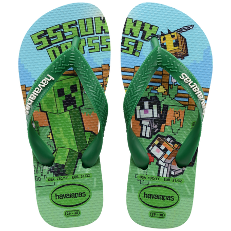Kids Minecraft Flip Flops