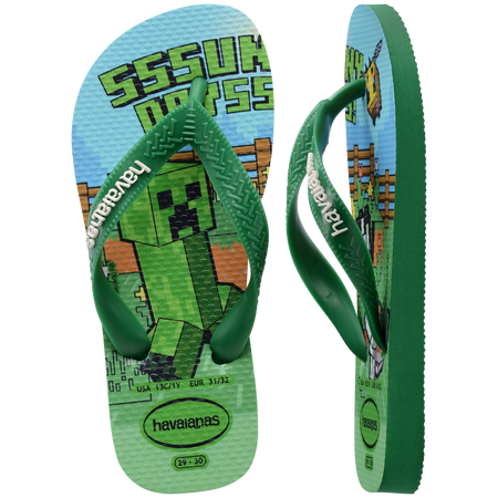 Kids Minecraft Flip Flops