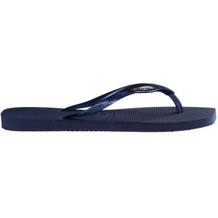 Slim Square Logo Metallic Flip Flops