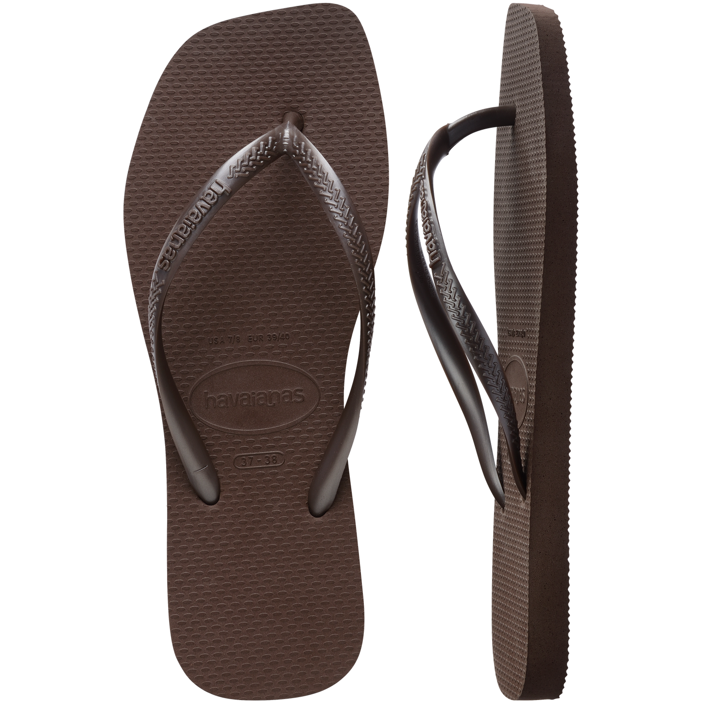 Slim Square Flip Flops