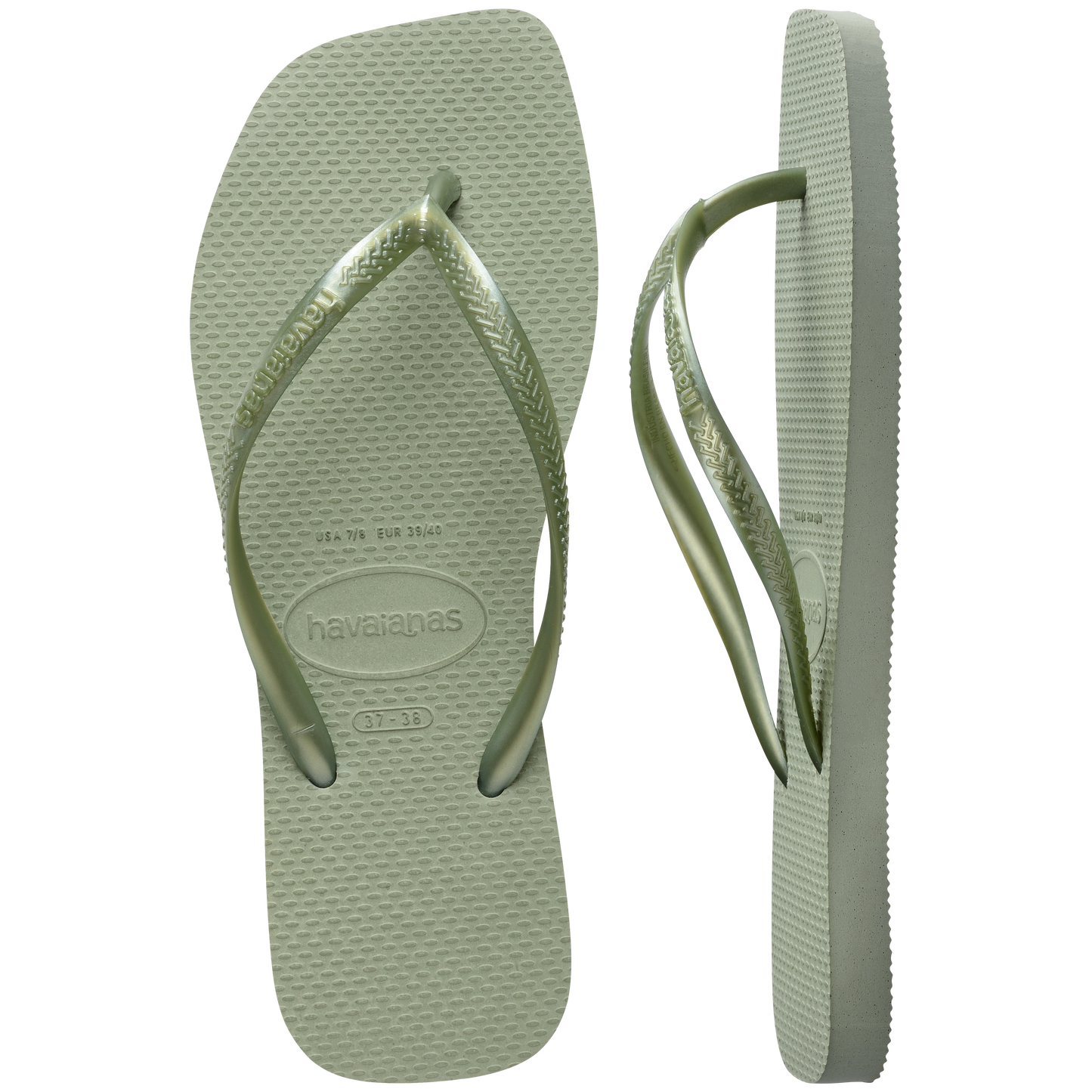 Slim Square Flip Flops