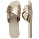 Aqua Metallic Sandals