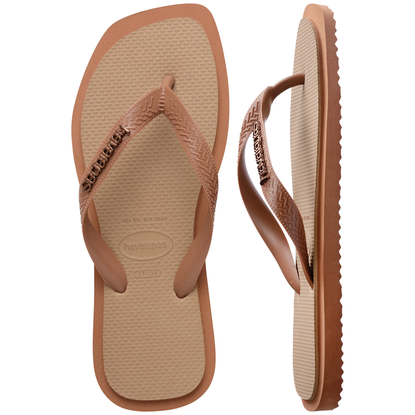 Top Square Fusion Flip Flops