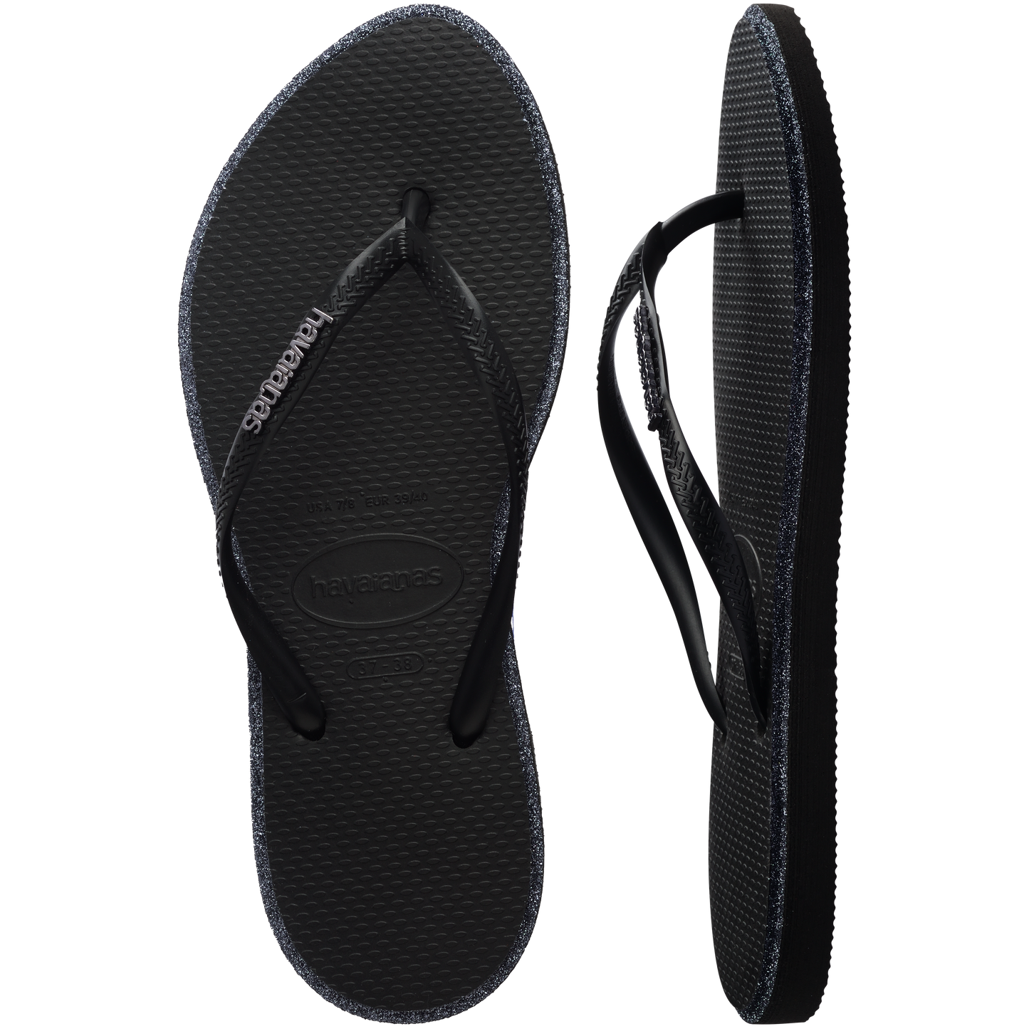 Slim Point Glitter Flip Flops