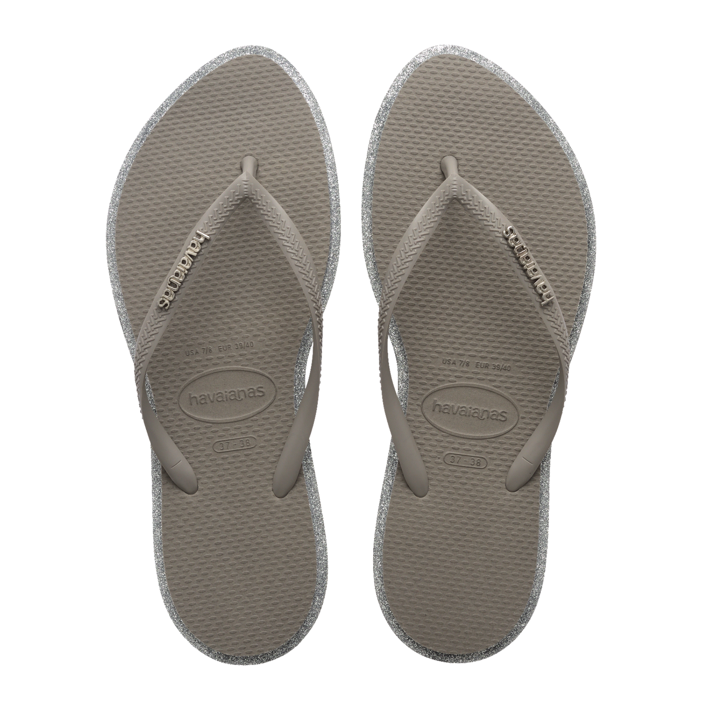 Slim Point Glitter Flip Flops