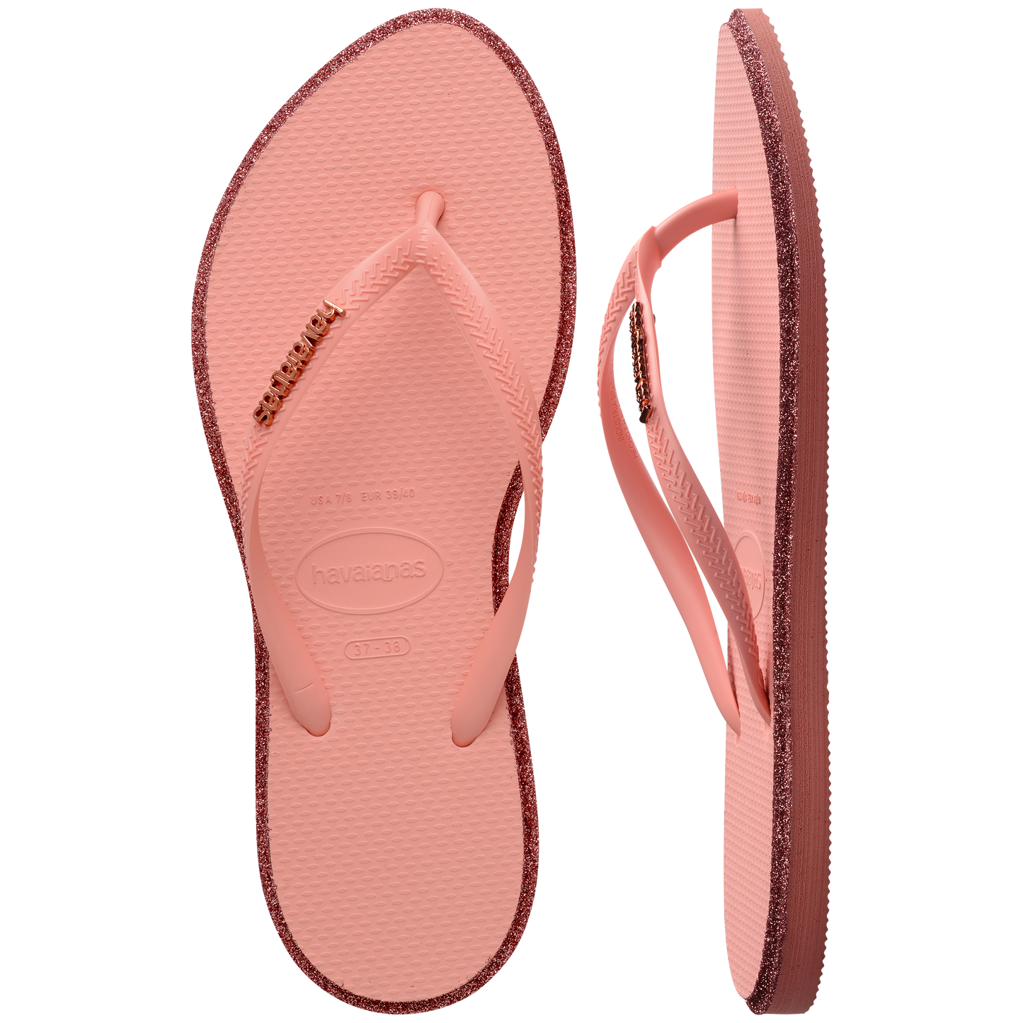 Slim Point Glitter Flip Flops