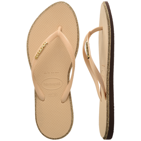 Slim Point Glitter Flip Flops