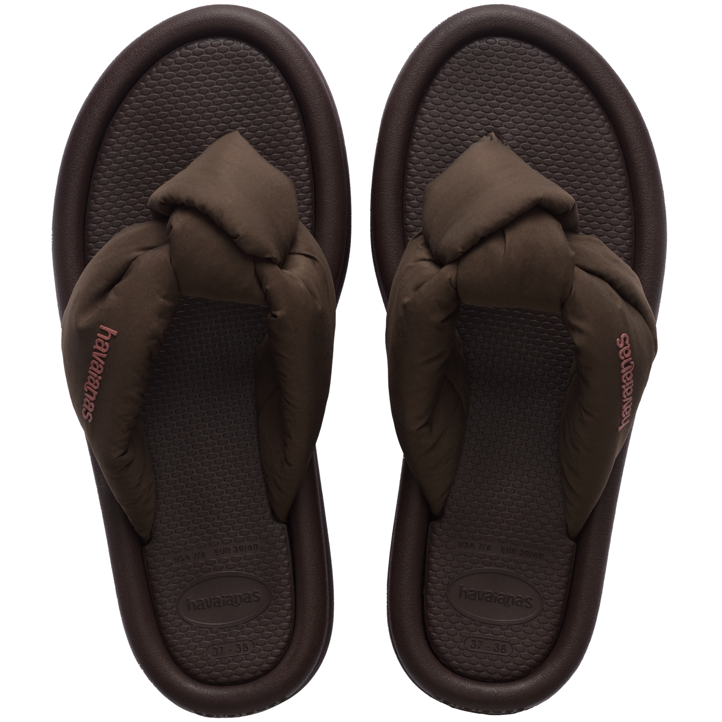Slim Over Puffed Flip Flops