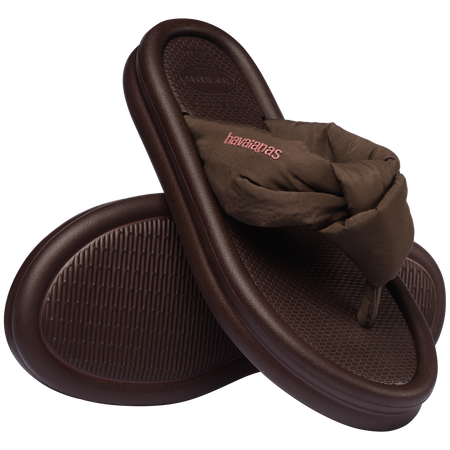 Slim Over Puffed Flip Flops