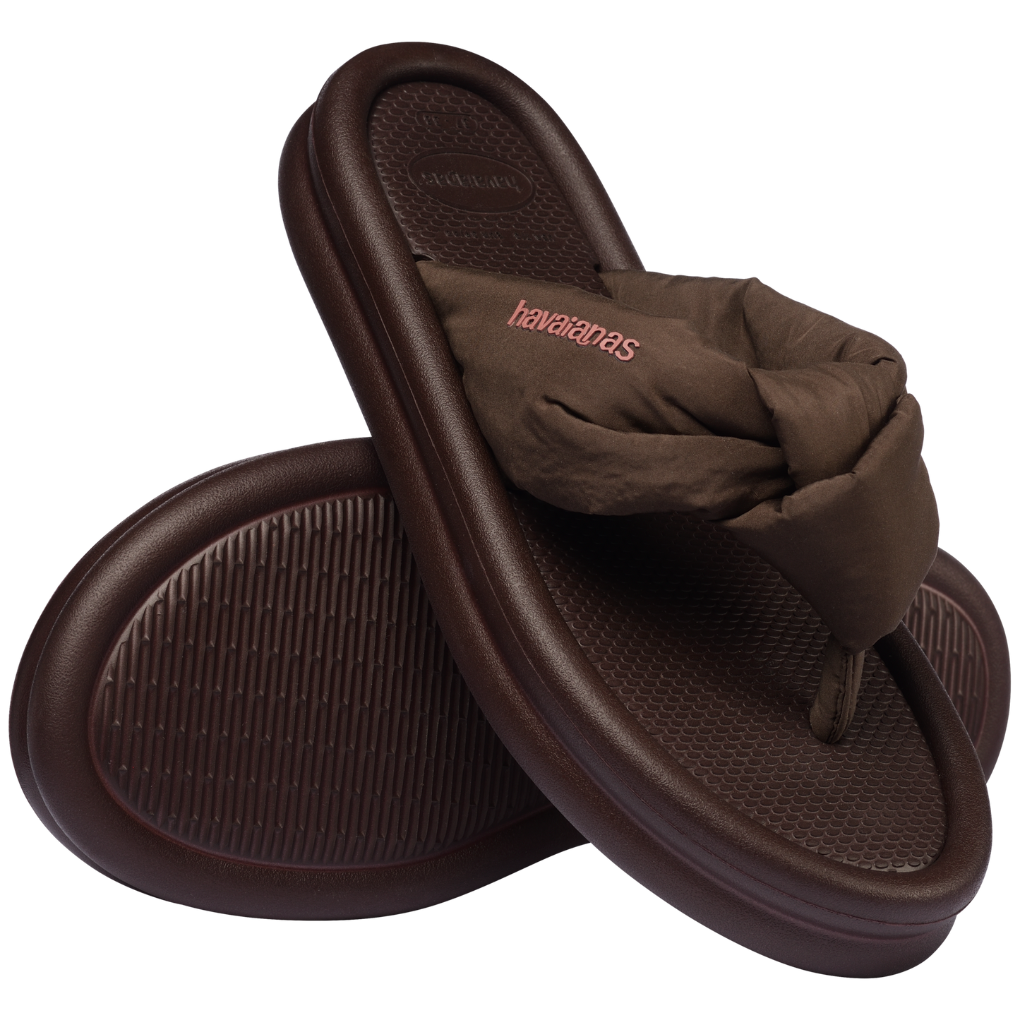 Slim Over Puffed Flip Flops