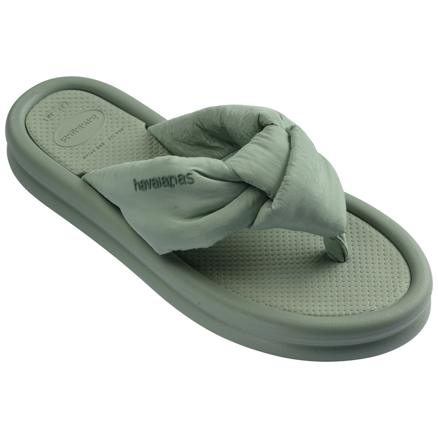Slim Over Puffed Flip Flops
