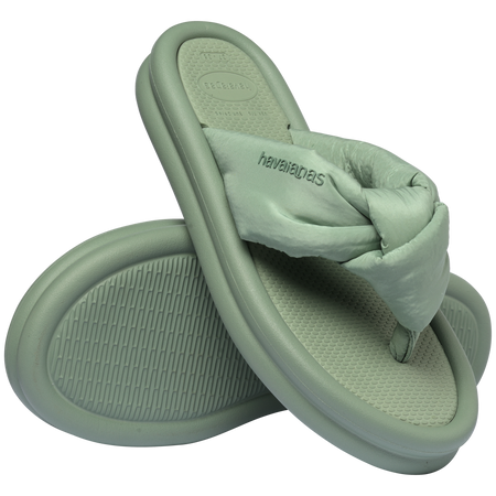 Slim Over Puffed Flip Flops