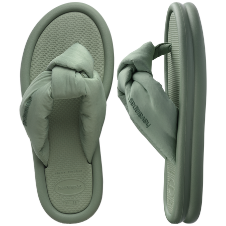 Slim Over Puffed Flip Flops