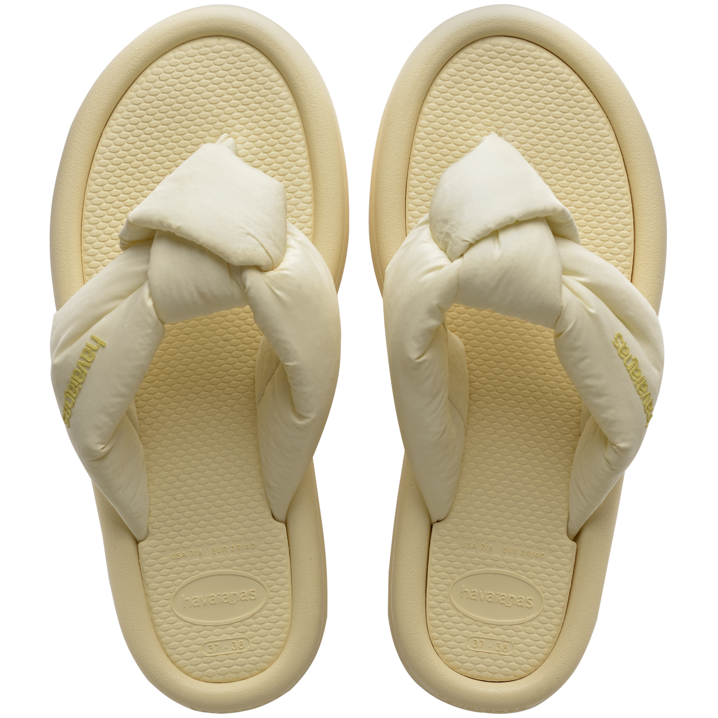 Slim Over Puffed Flip Flops