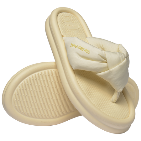 Slim Over Puffed Flip Flops