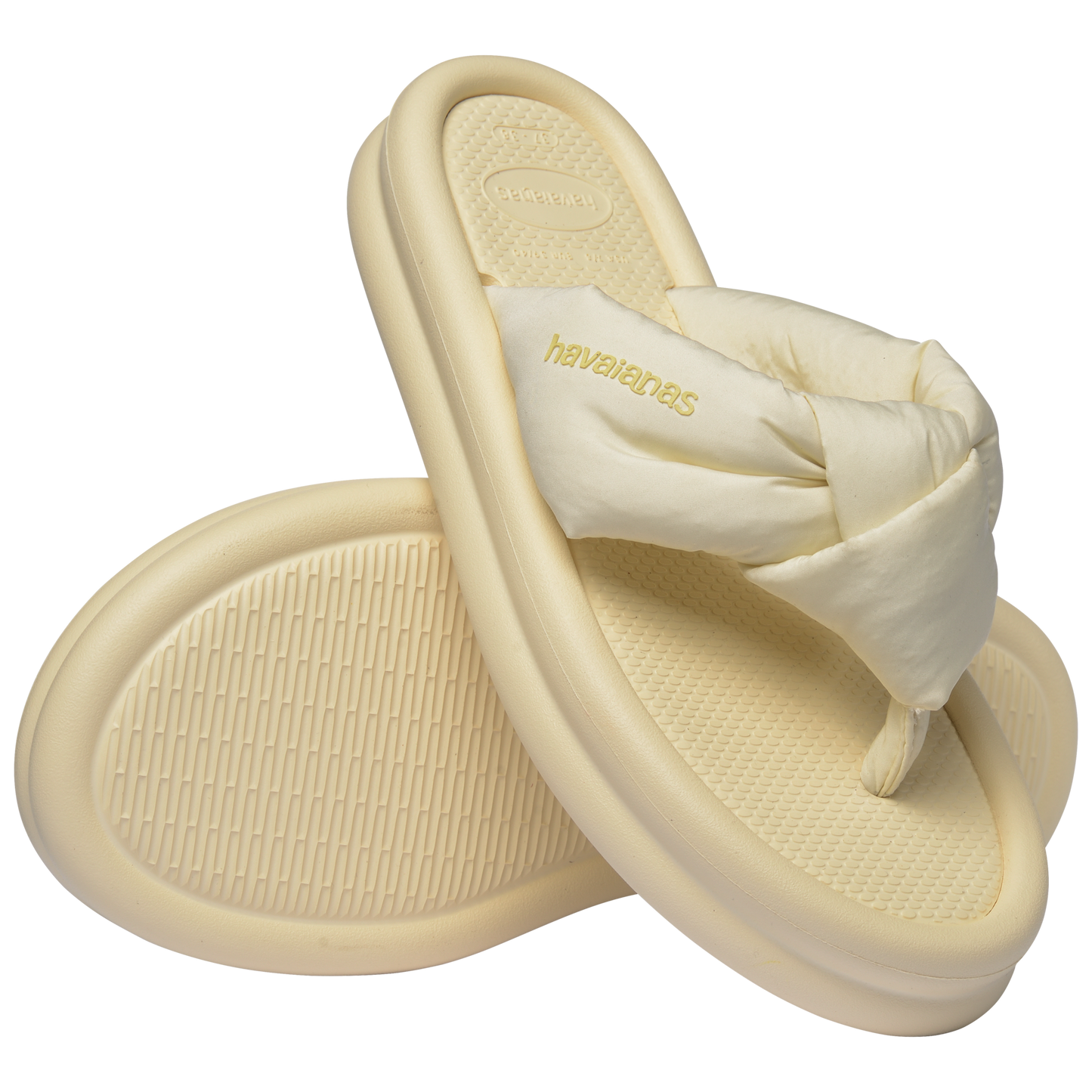 Slim Over Puffed Flip Flops