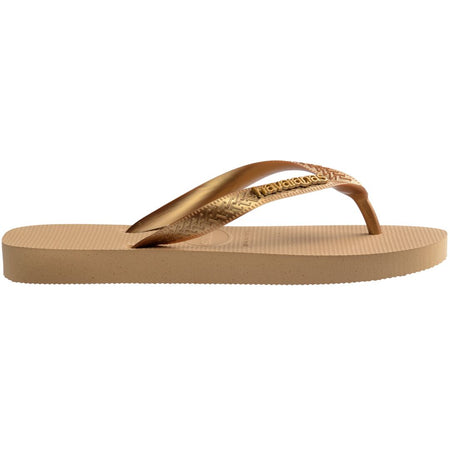 Top Logo Metallic Flip Flops