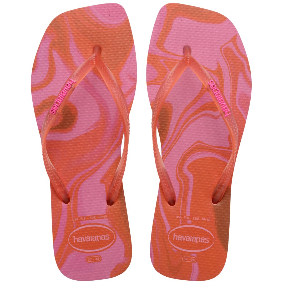 Slim Square Jelly Flip Flops