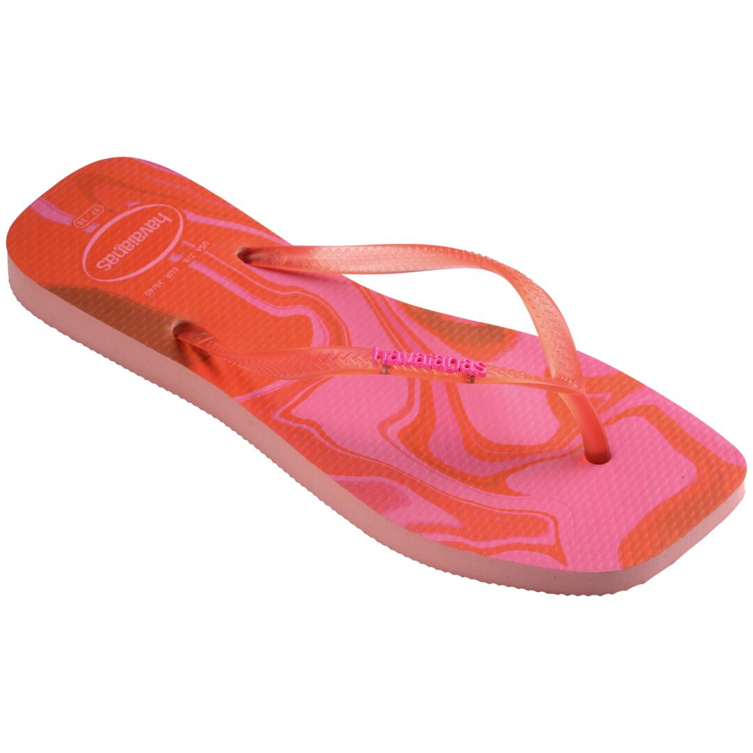 Slim Square Jelly Flip Flops
