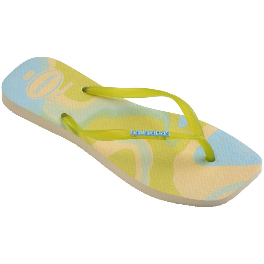 Slim Square Jelly Flip Flops