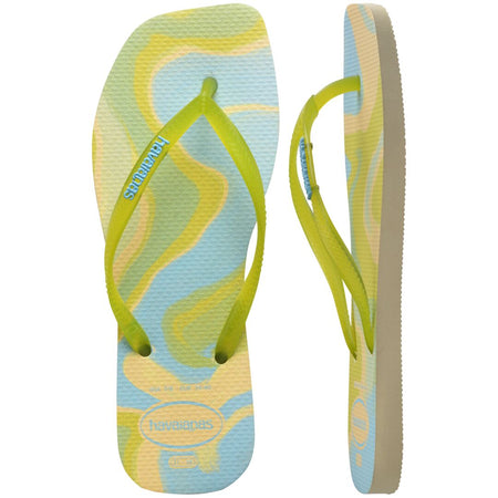 Slim Square Jelly Flip Flops