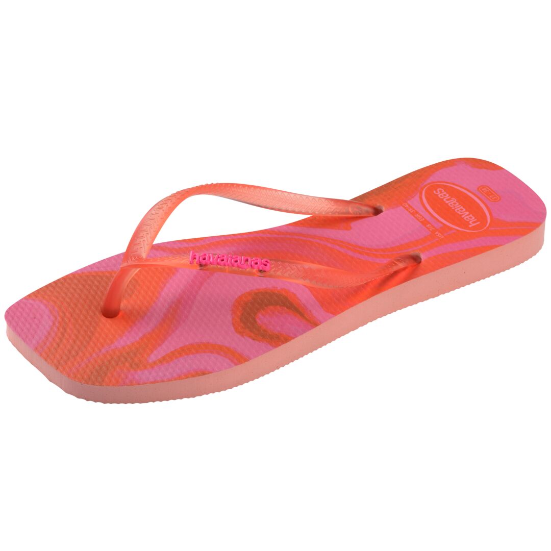 Slim Square Jelly Flip Flops