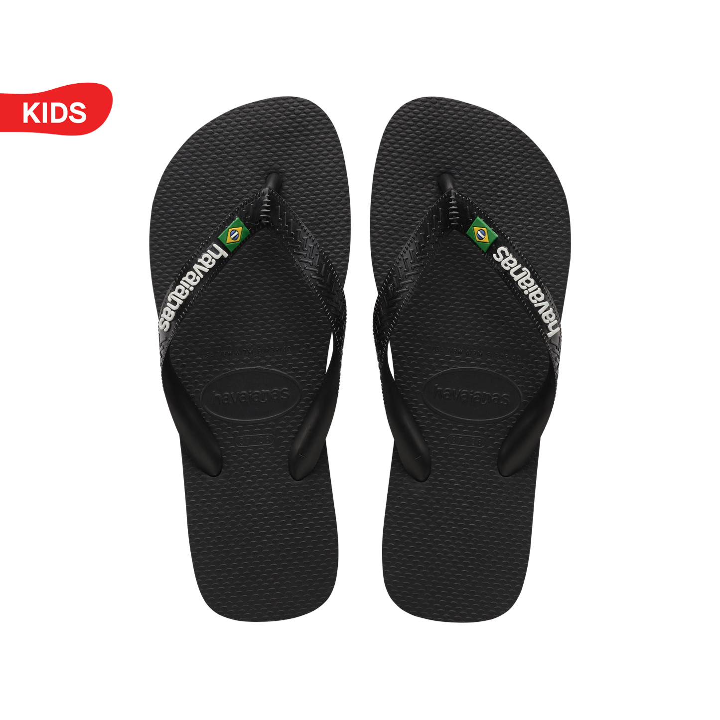 Kids Brasil Logo Flip Flops