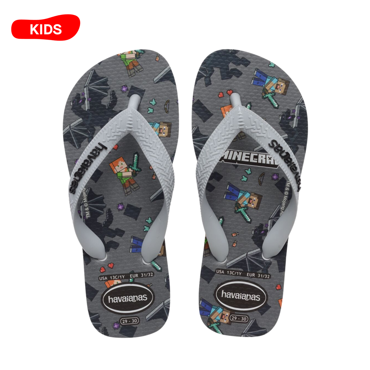 Kids Minecraft Flip Flops