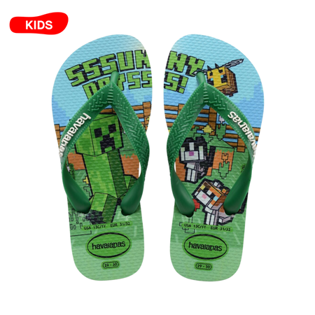 Kids Minecraft Flip Flops
