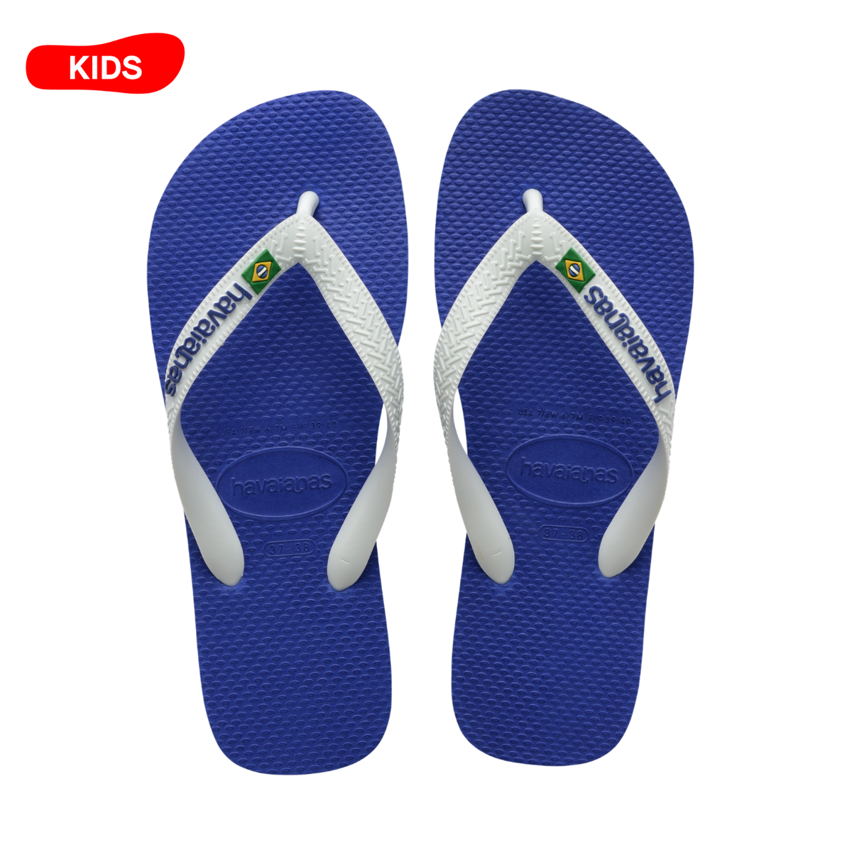 Kids Brasil Logo Flip Flops