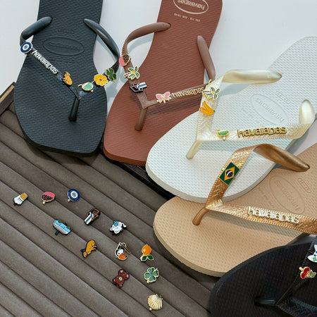 Charm Bandeira Brasil Flip Flops