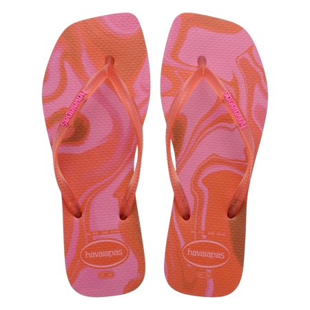 Slim Square Jelly Flip Flops