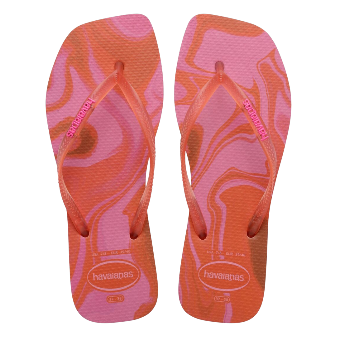 Slim Square Jelly Flip Flops