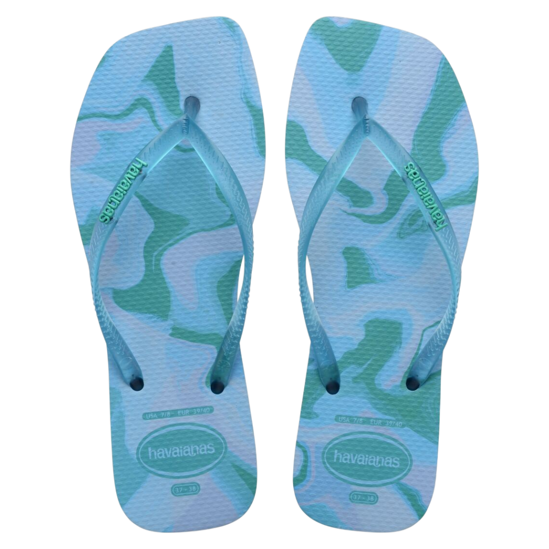 Slim Square Jelly Flip Flops