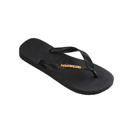 Top Logo Metallic Flip Flops