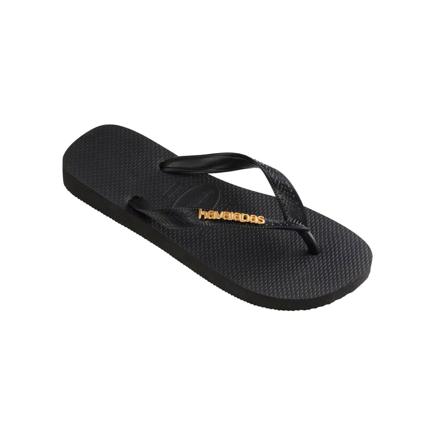 Top Logo Metallic Flip Flops